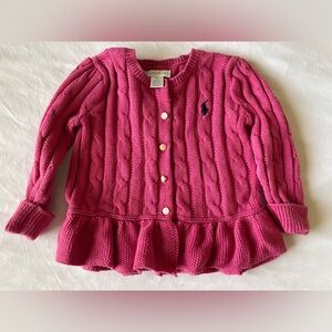 Polo Ralph Lauren Pink Cardigan 12 M